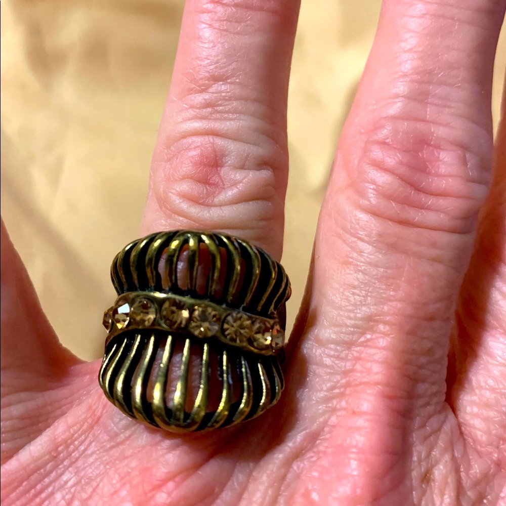 Bronze color stretchy ring